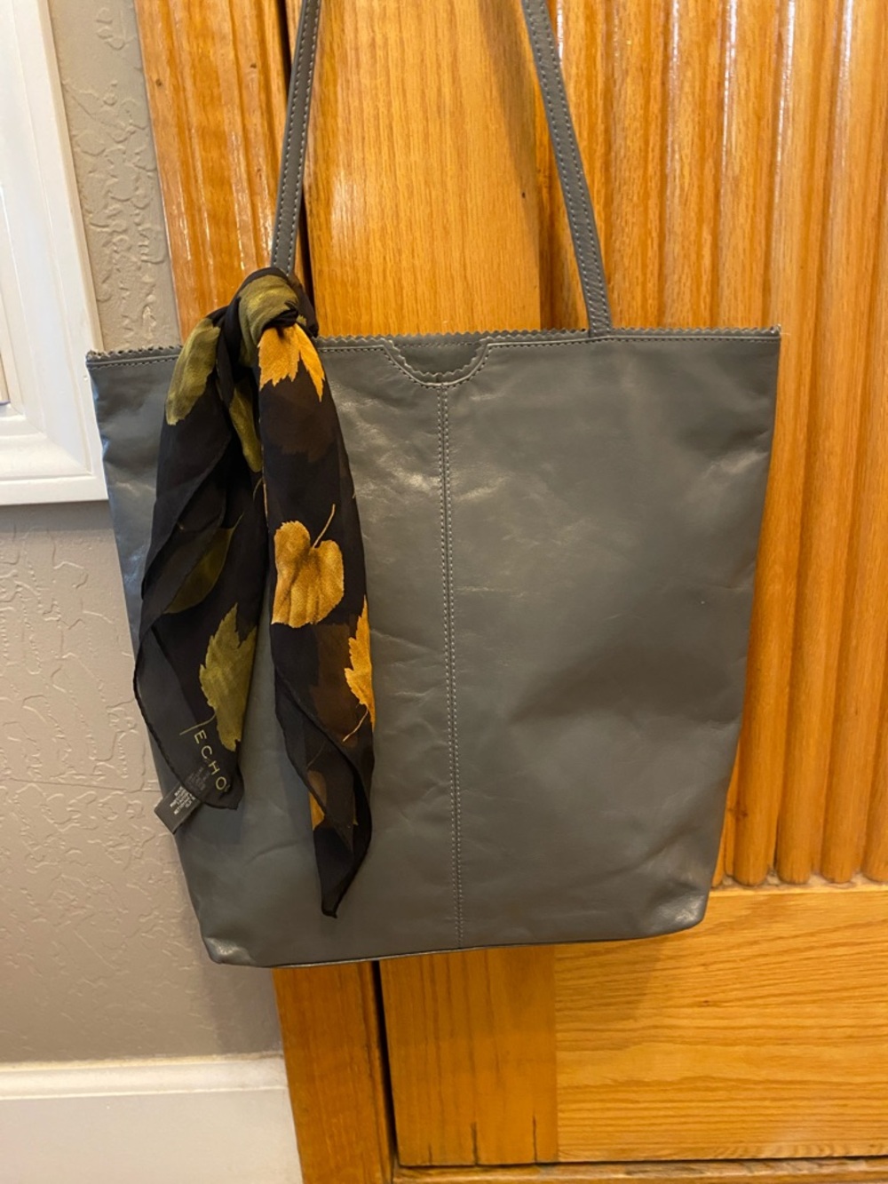 Beautiful Latico gray soft leather tote